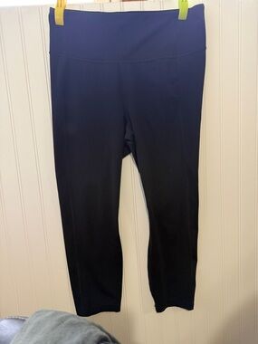 all in motion Black Performance Leggings with Interior Logo knee length